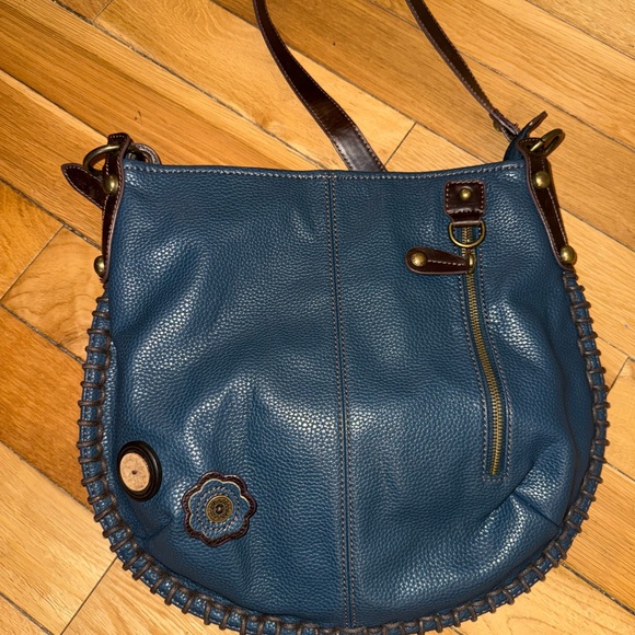 Chala | Bags | Chala Navy Blue And Brown Hobo Bag | Poshmark